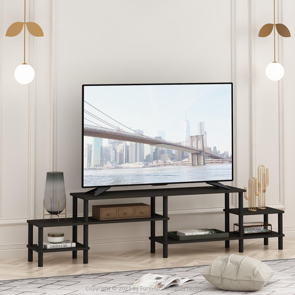 Furinno Turn-N-Tube Grand Entertainment Center for TV up to 80 Inch, Espresso/Black. Picture 6