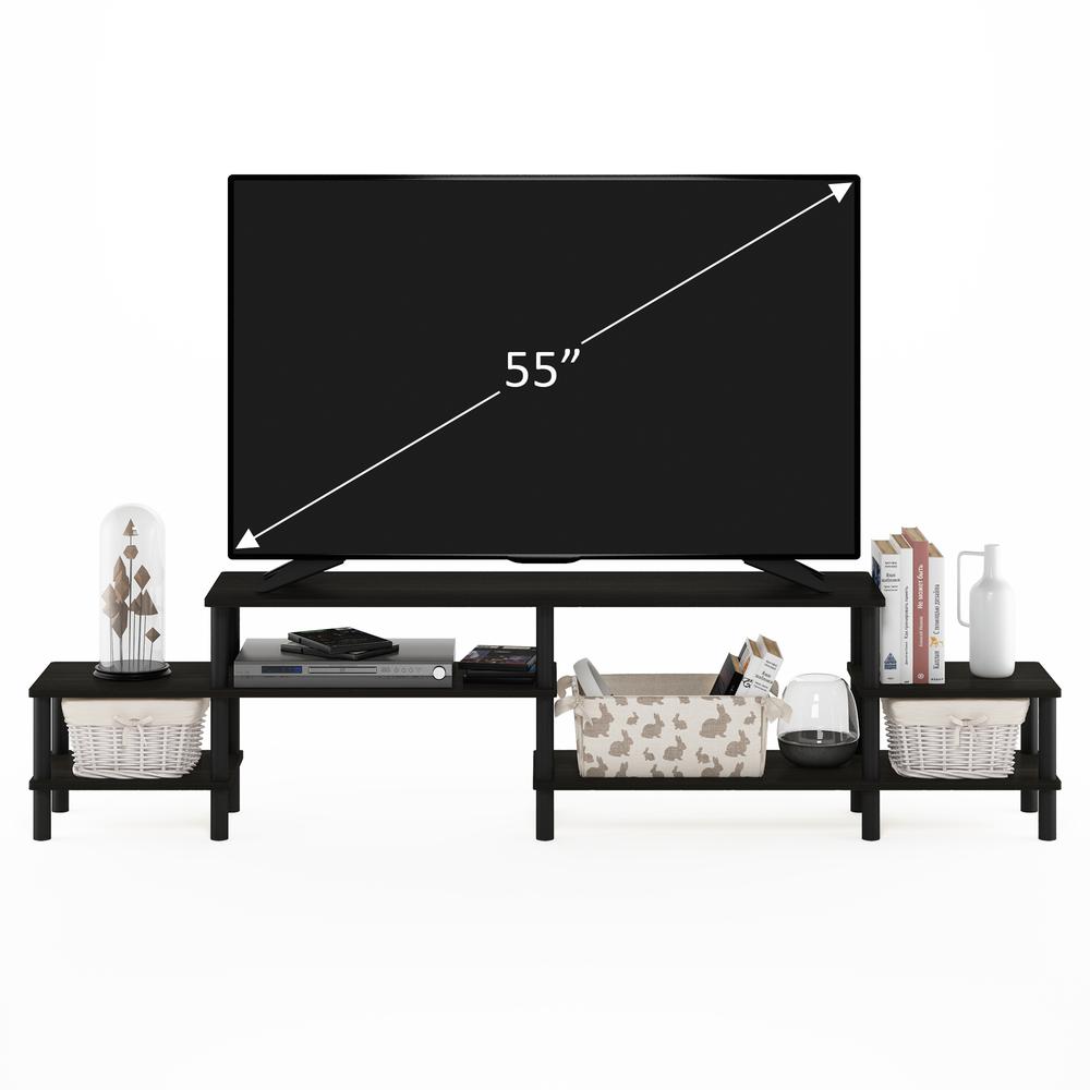 Furinno Turn-N-Tube Grand Entertainment Center for TV up to 80 Inch, Espresso/Black. Picture 5