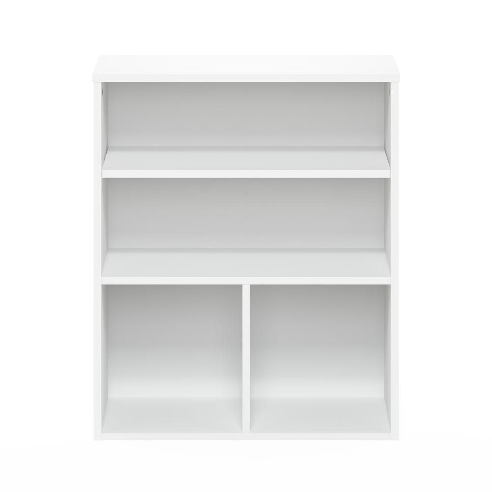 Furinno Pasir 3 Tier Display Bookcase, White. Picture 3
