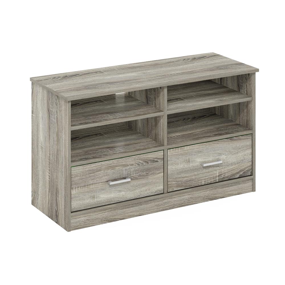 Furinno Jensen TV Stand with Drawer, French Oak. Picture 1