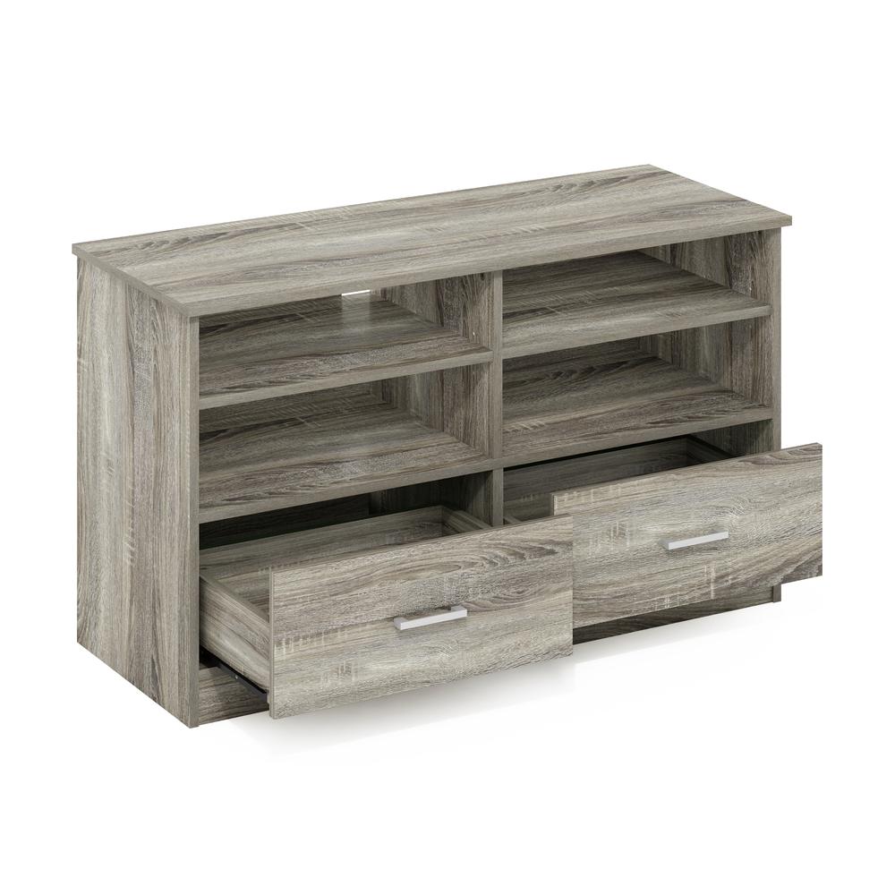 Furinno Jensen TV Stand with Drawer, French Oak. Picture 4