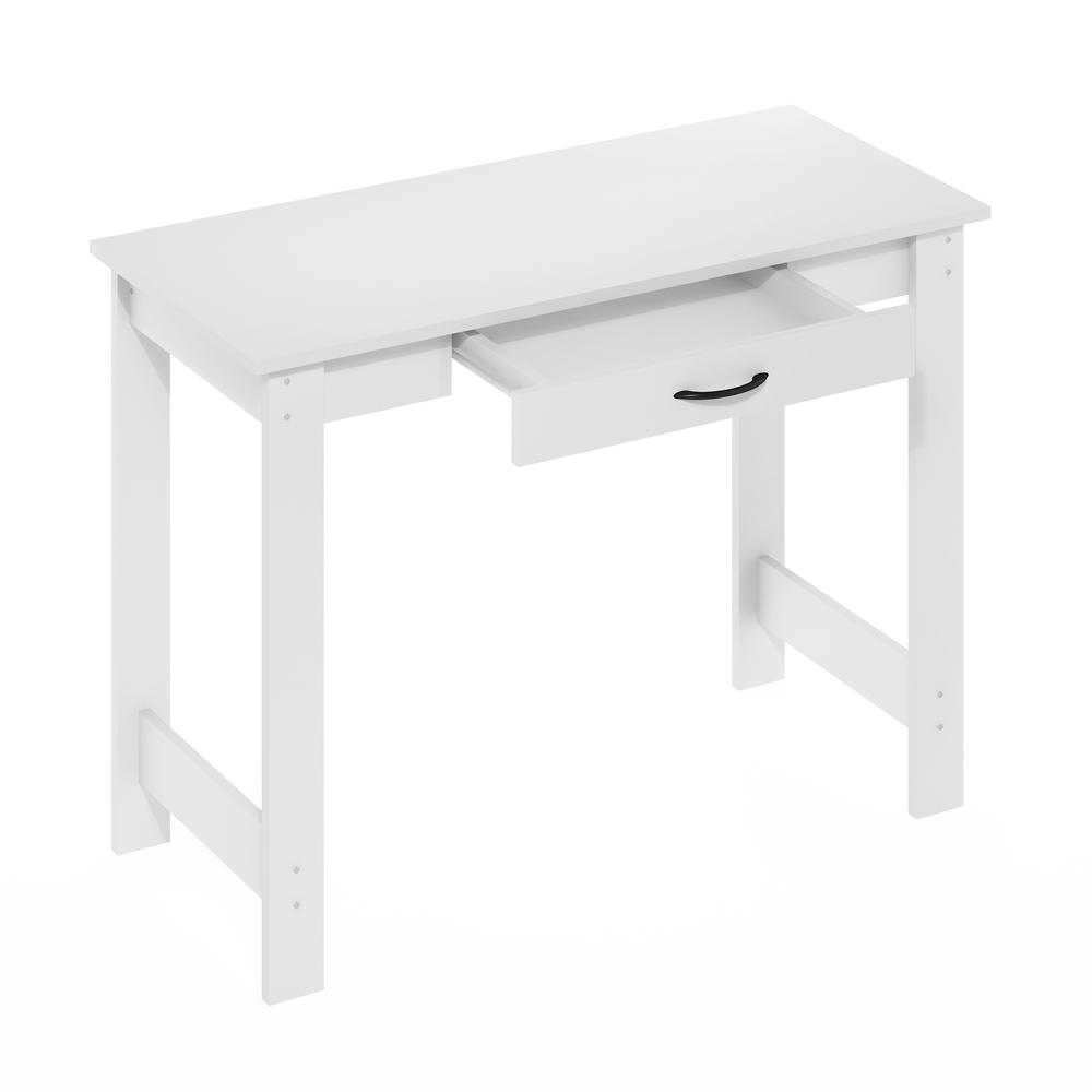Furinno JAYA Writing Desk with Drawer, White. Picture 4