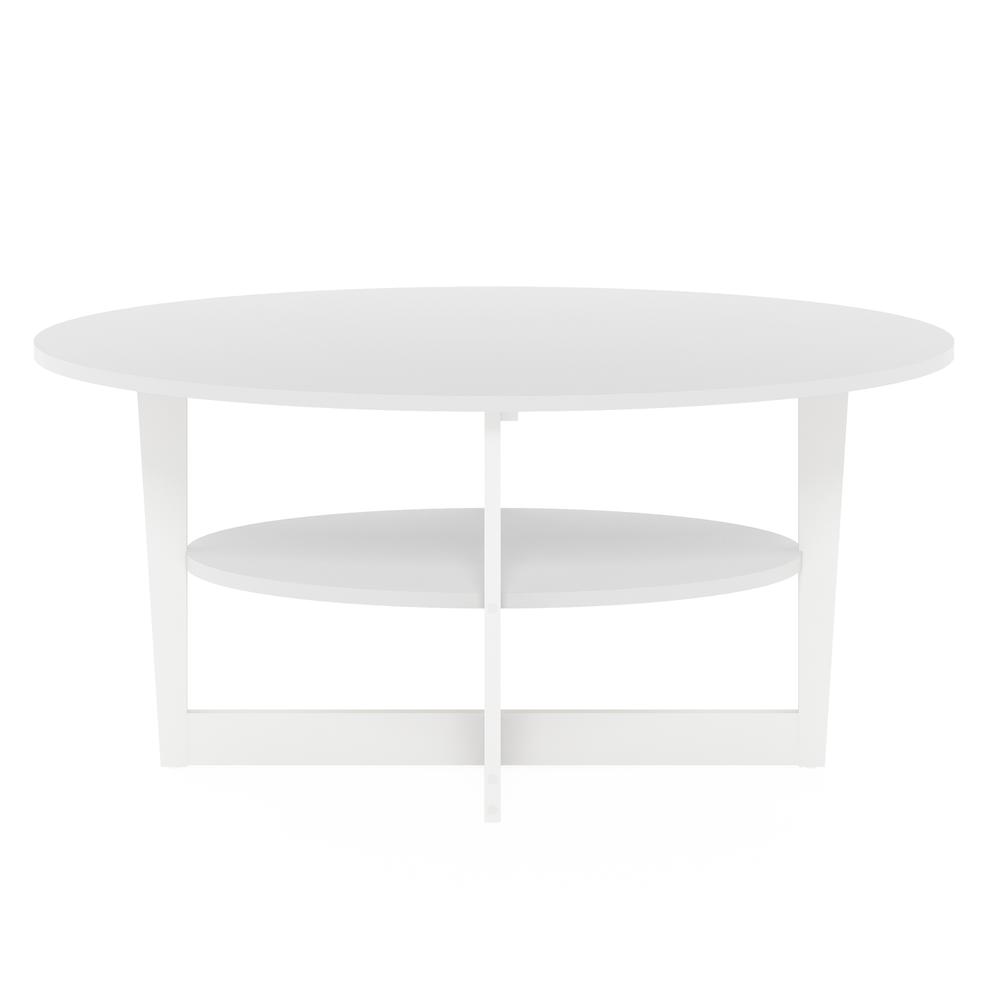 JAYA Oval Coffee Table, White. Picture 3