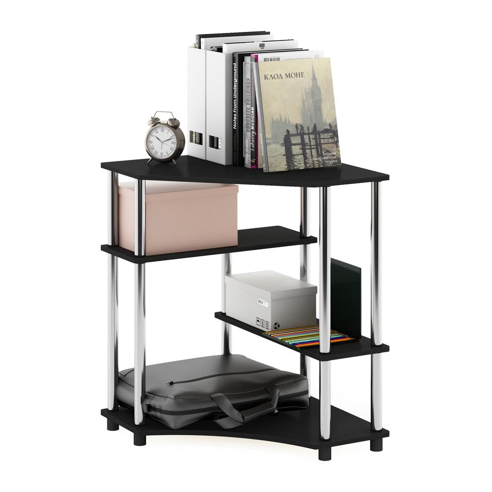 Furinno Turn-N-Tube Space Saving Corner Desk with Shelves. Picture 5
