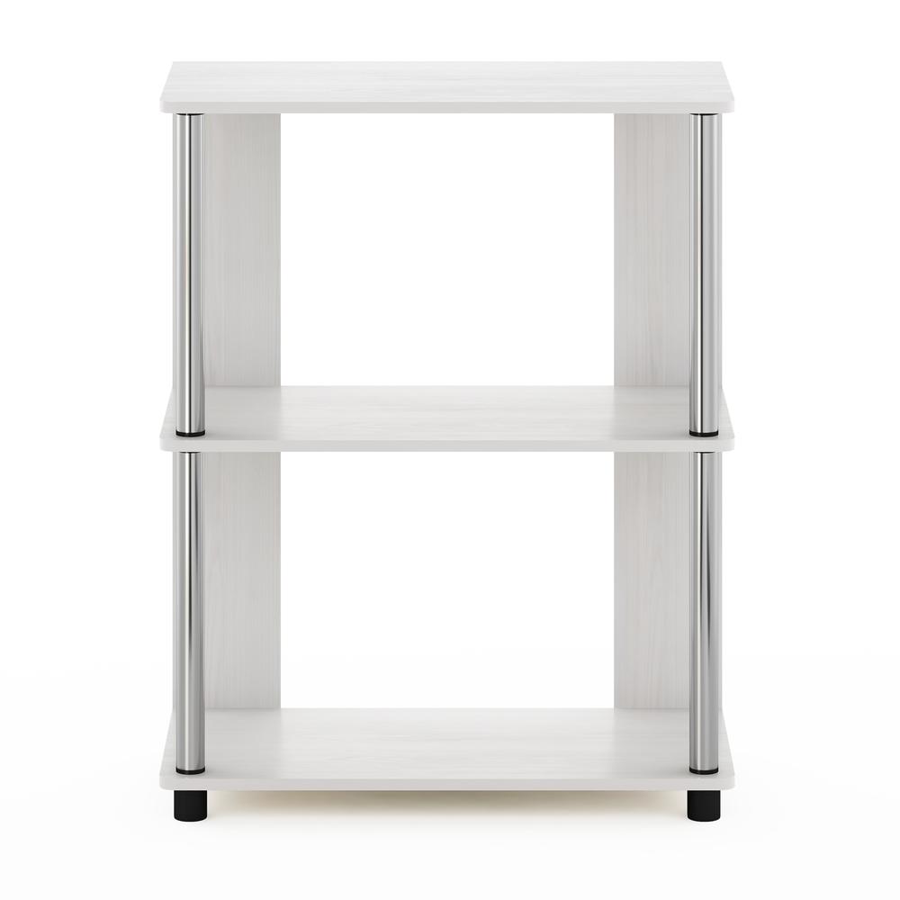 Furinno JAYA Simple Design Bookcase, White Oak/Chrome. Picture 3