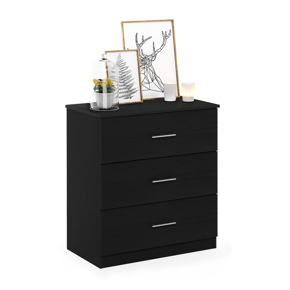 Furinno Tidur Simple Design 3-Drawer Dresser with Handle, Americano. Picture 4