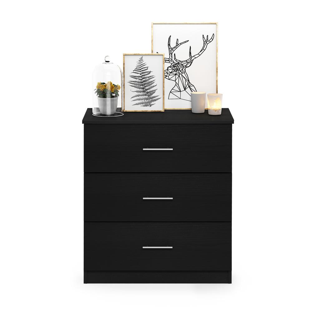 Furinno Tidur Simple Design 3-Drawer Dresser with Handle, Americano. Picture 5