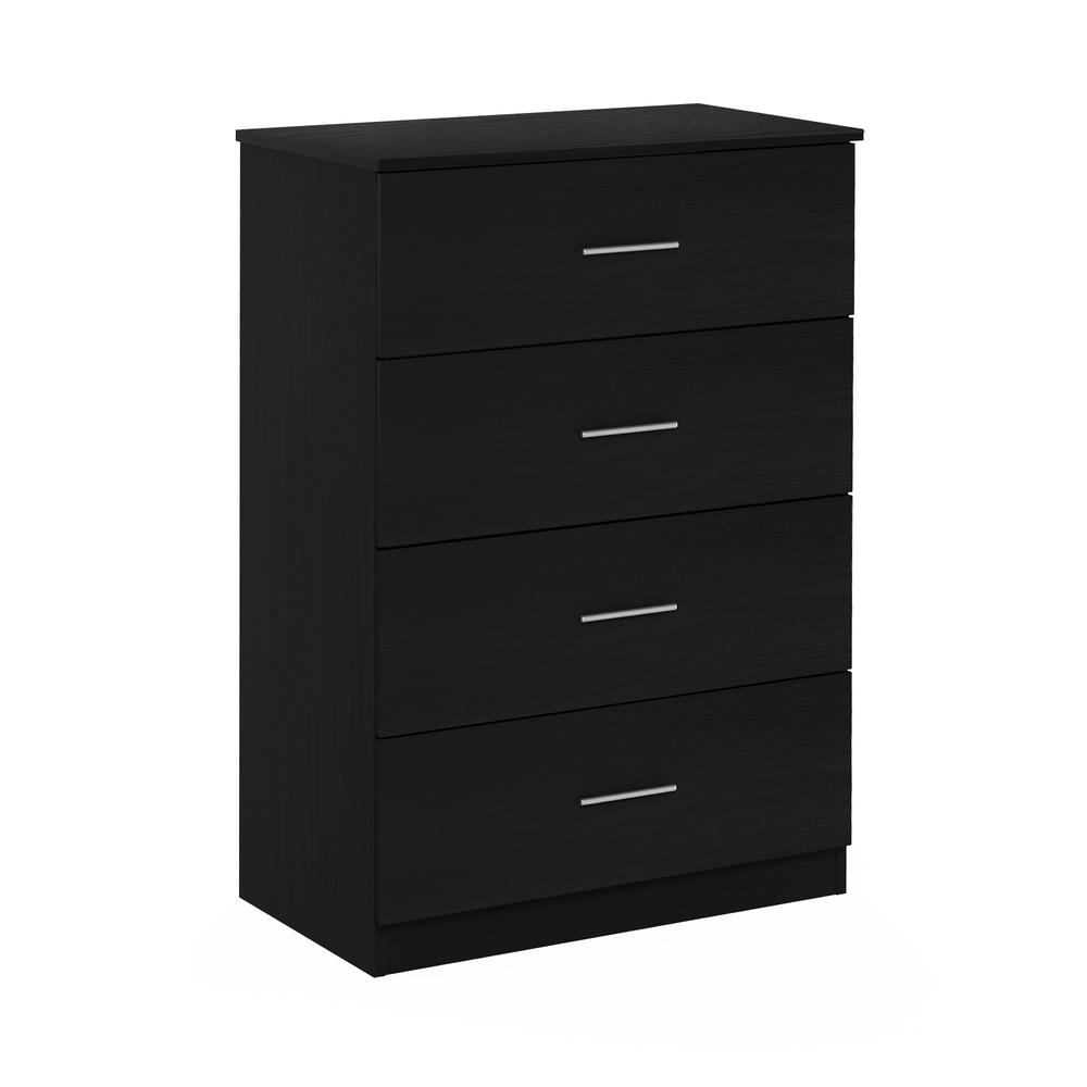 Furinno Tidur Simple Design 4-Drawer Dresser with Handle, Americano. Picture 1