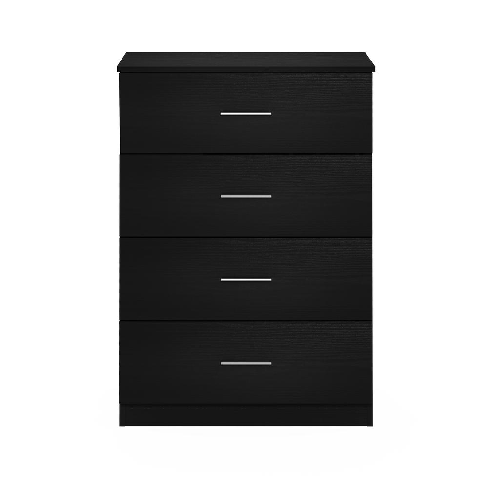 Furinno Tidur Simple Design 4-Drawer Dresser with Handle, Americano. Picture 3
