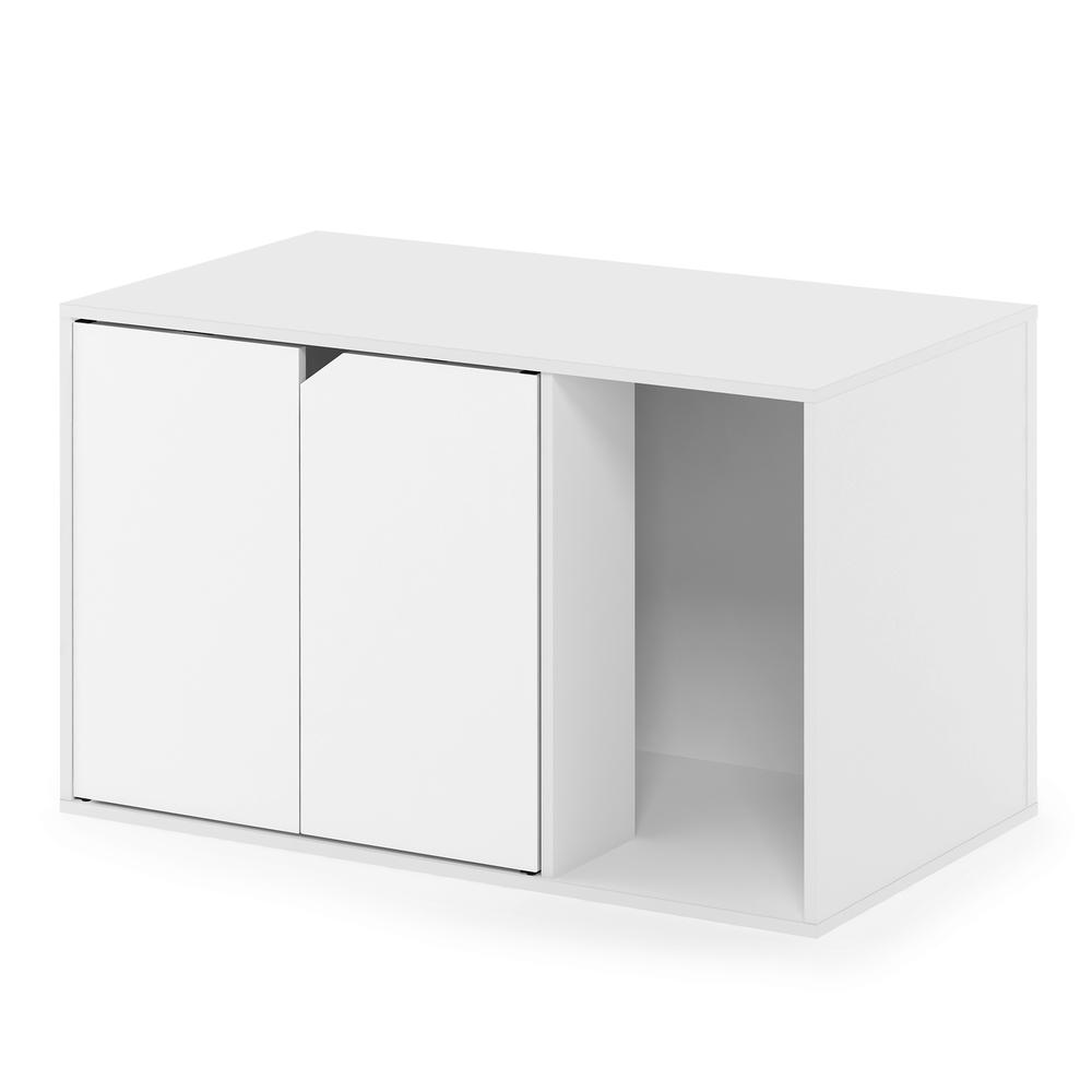 Furinno Peli Litter Box Enclosure, Solid White. Picture 1