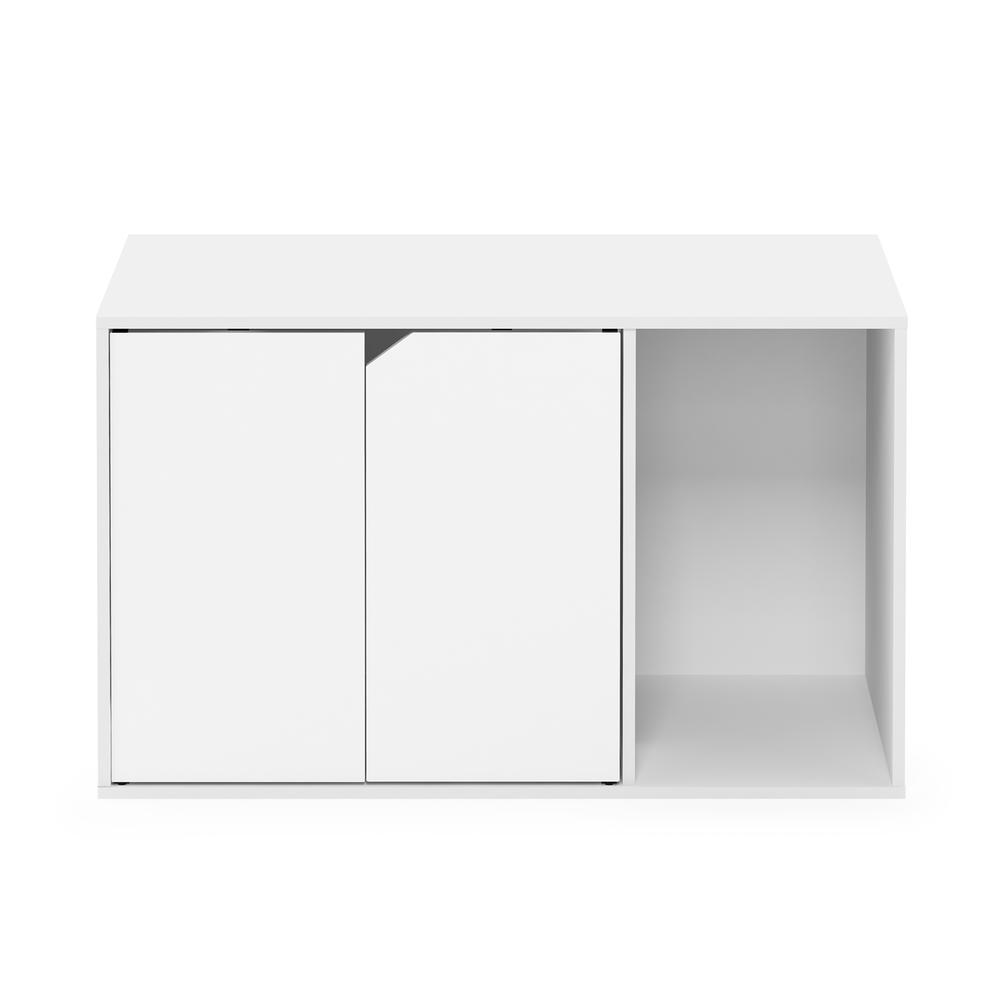 Furinno Peli Litter Box Enclosure, Solid White. Picture 3