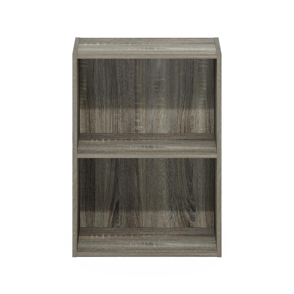 Furinno Luder 2-Tier Open Shelf Bookcase, French Oak. Picture 3