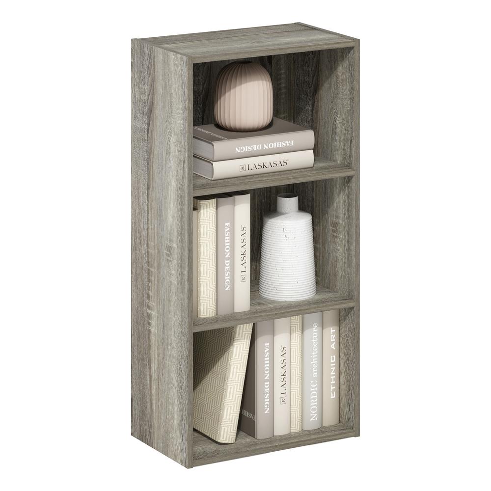 Furinno Luder 3-Tier Open Shelf Bookcase, French Oak. Picture 4