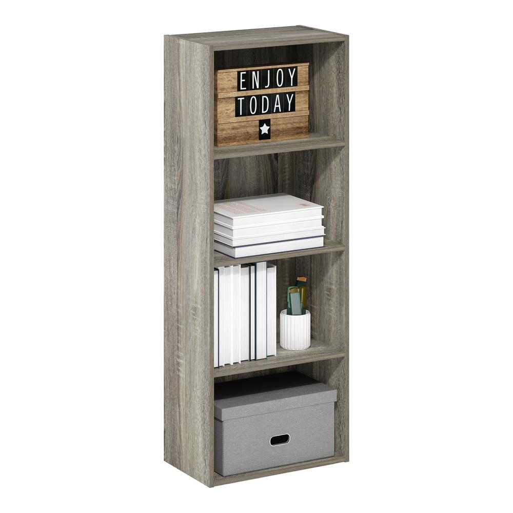 Furinno Luder 4-Tier Open Shelf Bookcase, French Oak. Picture 4