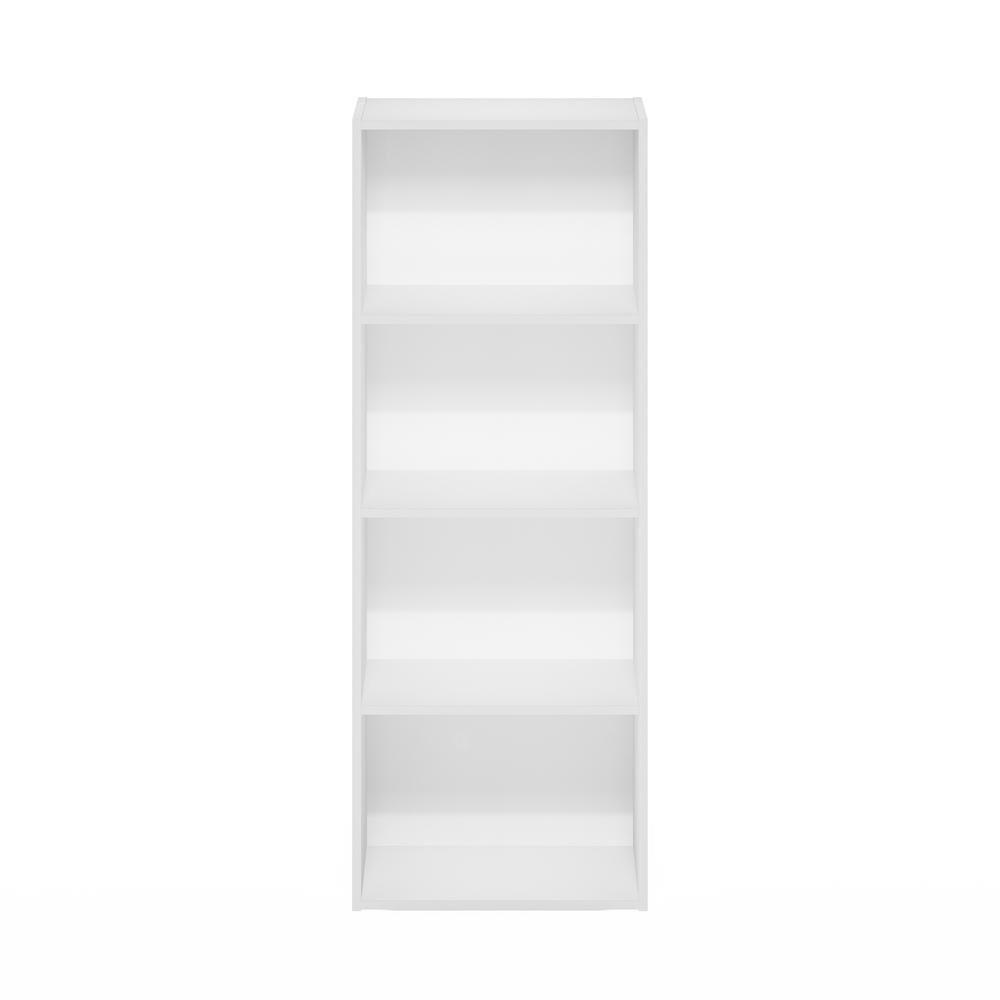 Furinno Luder 4-Tier Open Shelf Bookcase, White. Picture 3