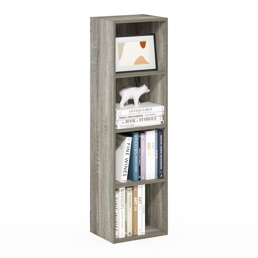 Furinno Pasir 4-Tier Open Shelf Bookcase, French Oak. Picture 4