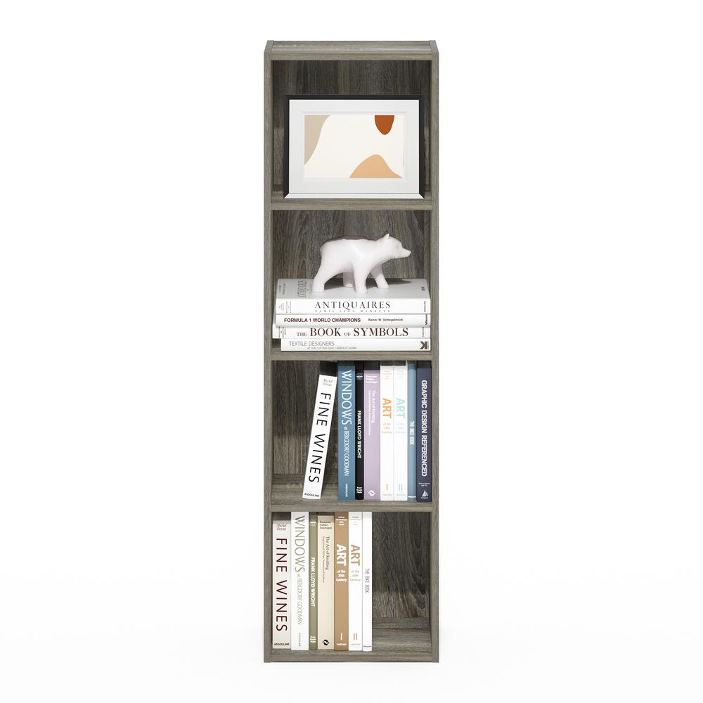 Furinno Pasir 4-Tier Open Shelf Bookcase, French Oak. Picture 5