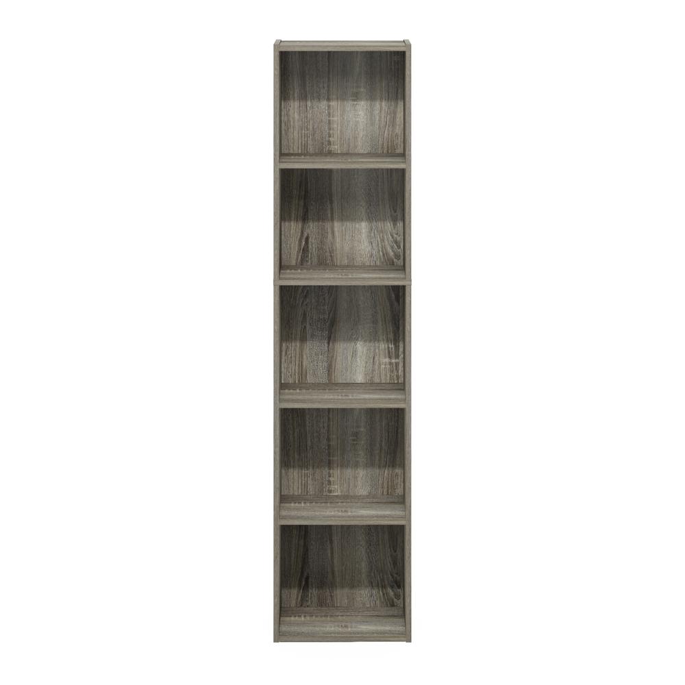 Furinno Pasir 5-Tier Open Shelf Bookcase, French Oak. Picture 3