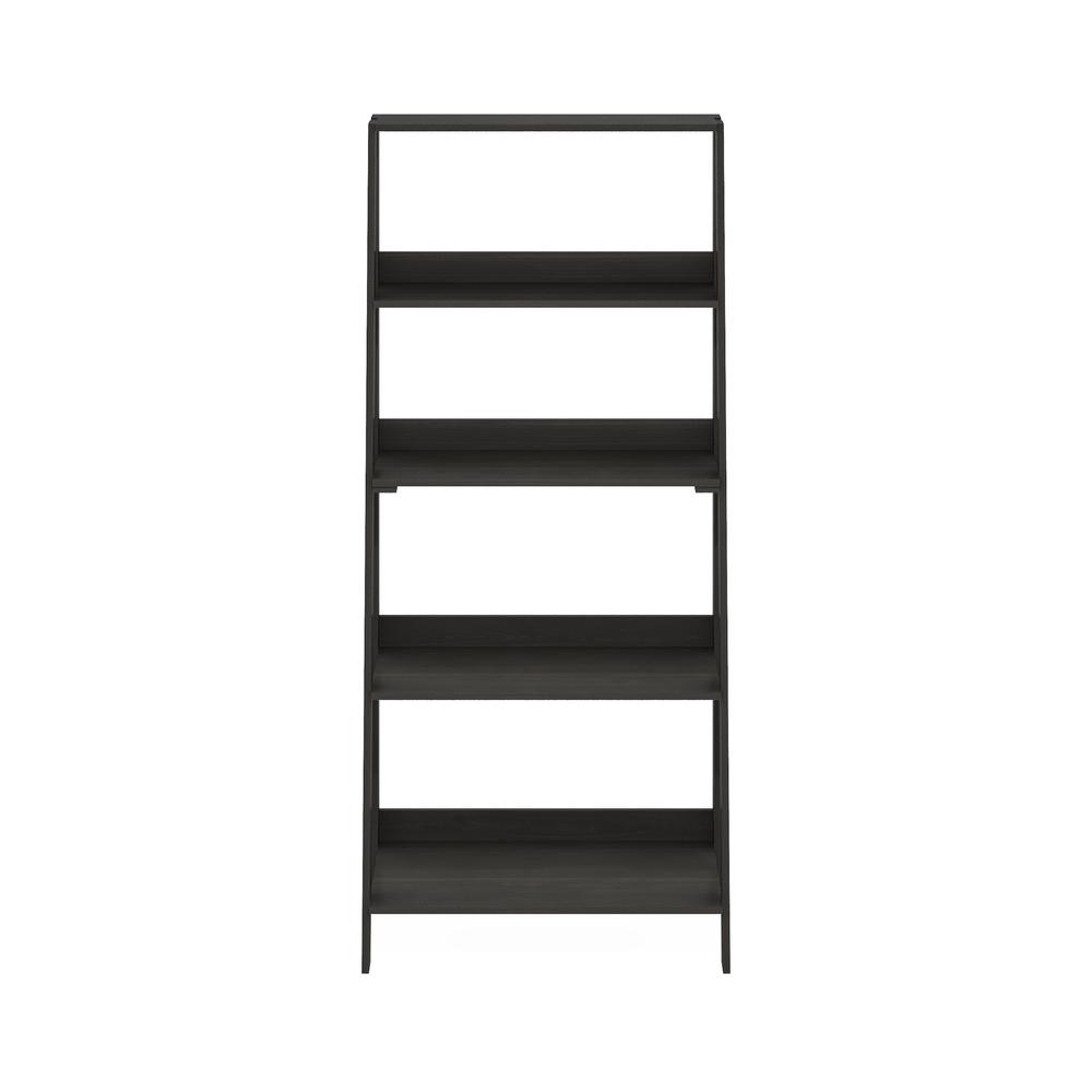 Furinno 5-Tier Ladder Bookcase Display Shelf, Espresso. Picture 2