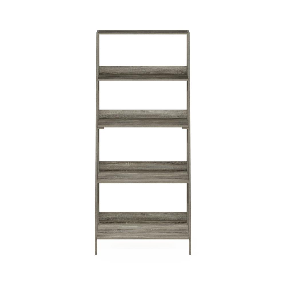 Furinno 5-Tier Ladder Bookcase Display Shelf, French Oak. Picture 2