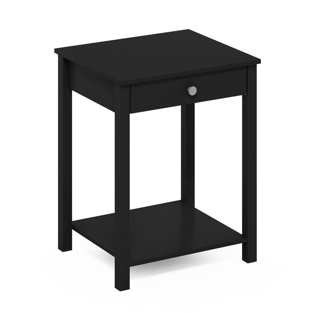 Furinno Classic Side Table with Drawer, Americano. Picture 1