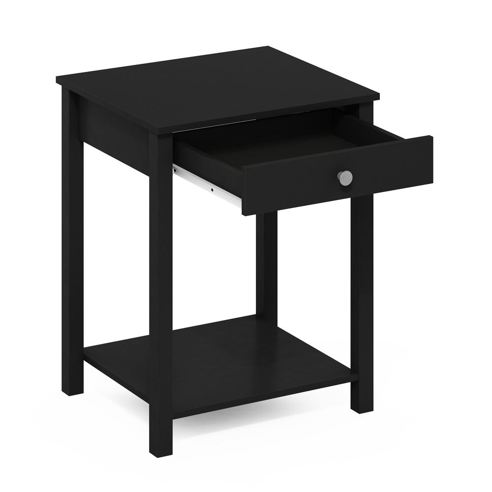 Furinno Classic Side Table with Drawer, Americano. Picture 4