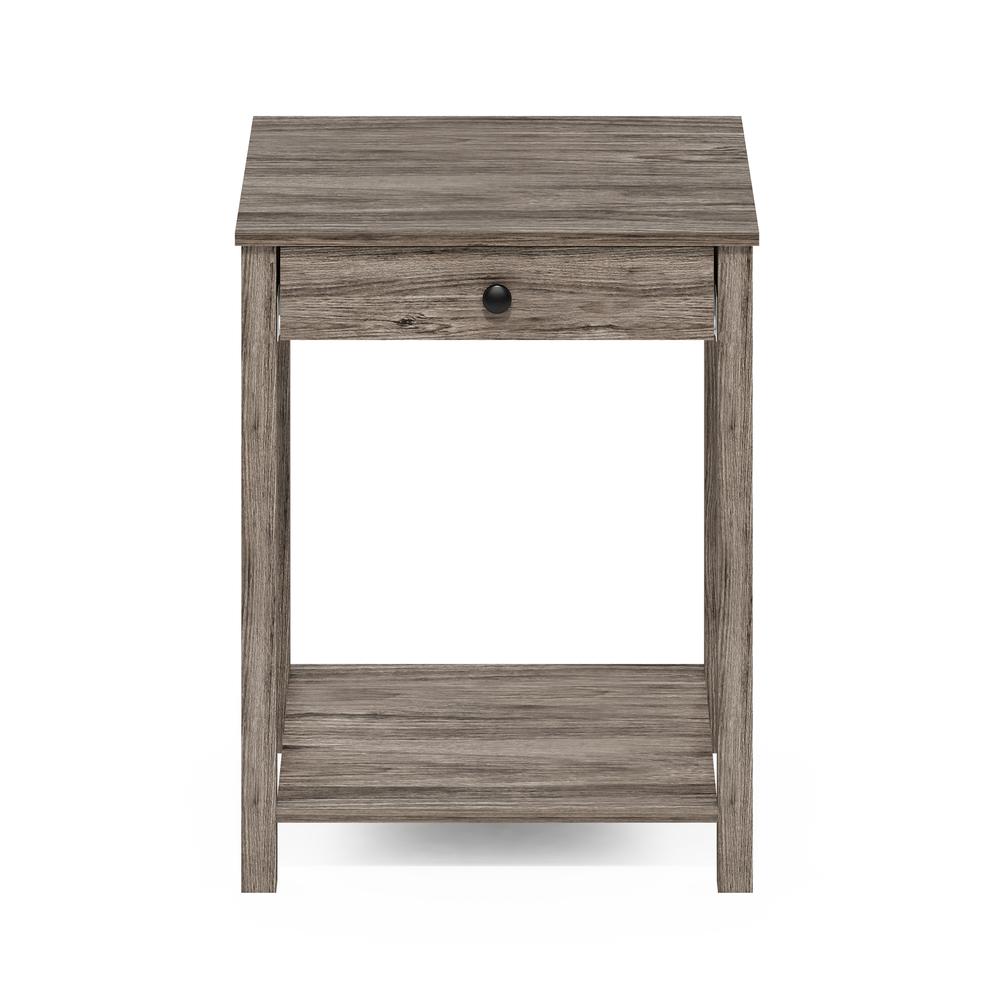 Furinno Classic Side Table with Drawer, Rustic Oak. Picture 3