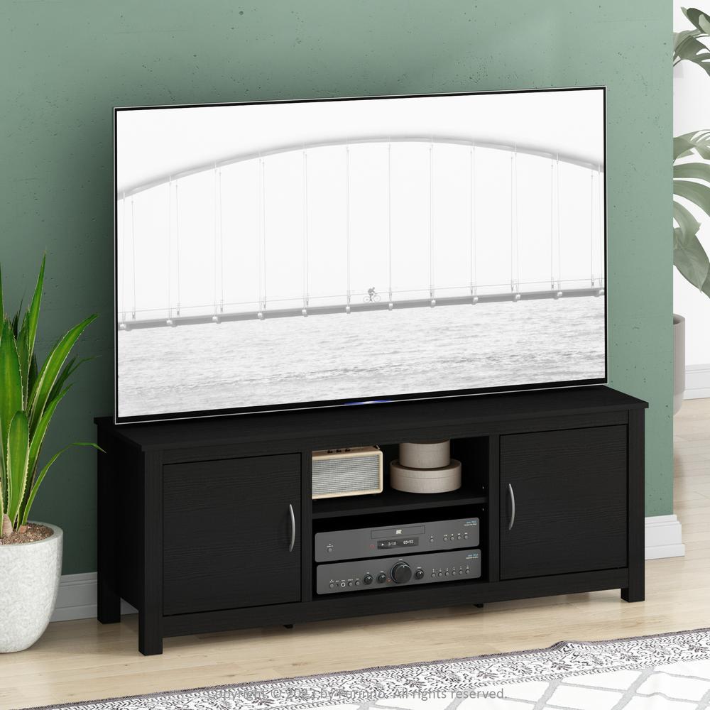 Furinno Classic TV Stand with Storage for TV up to 65 Inch, Americano. Picture 6