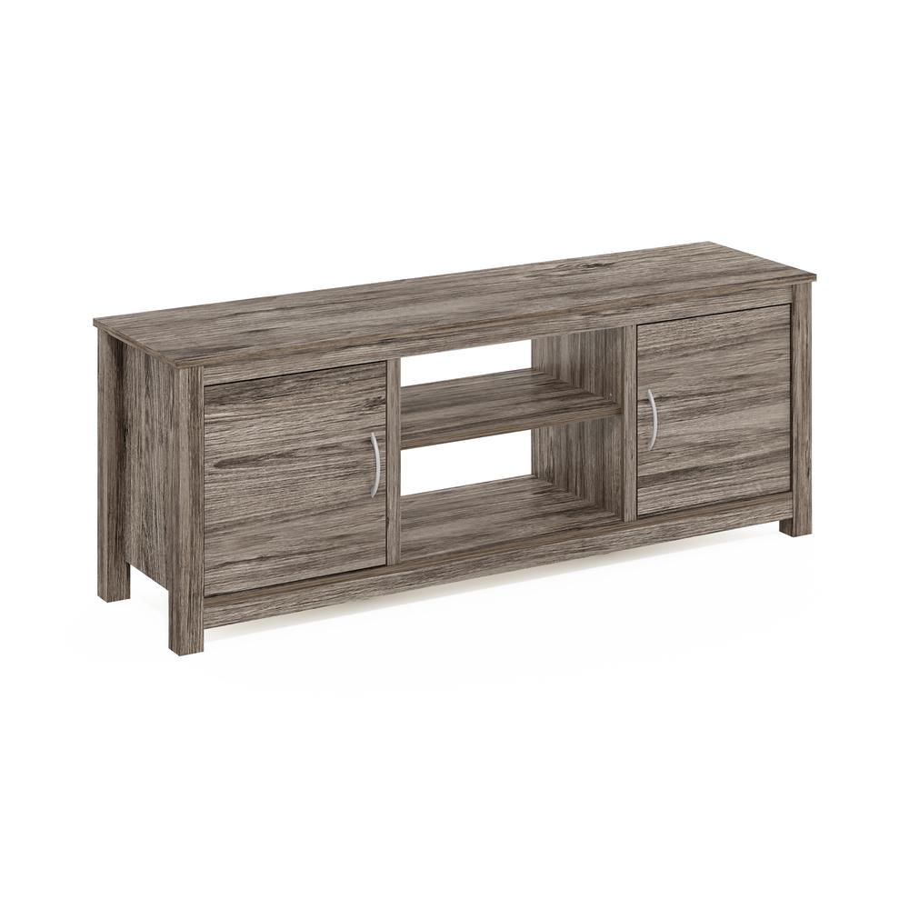 Furinno Classic TV Stand with Storage for TV up to 65 Inch, Rustic Oak. Picture 1