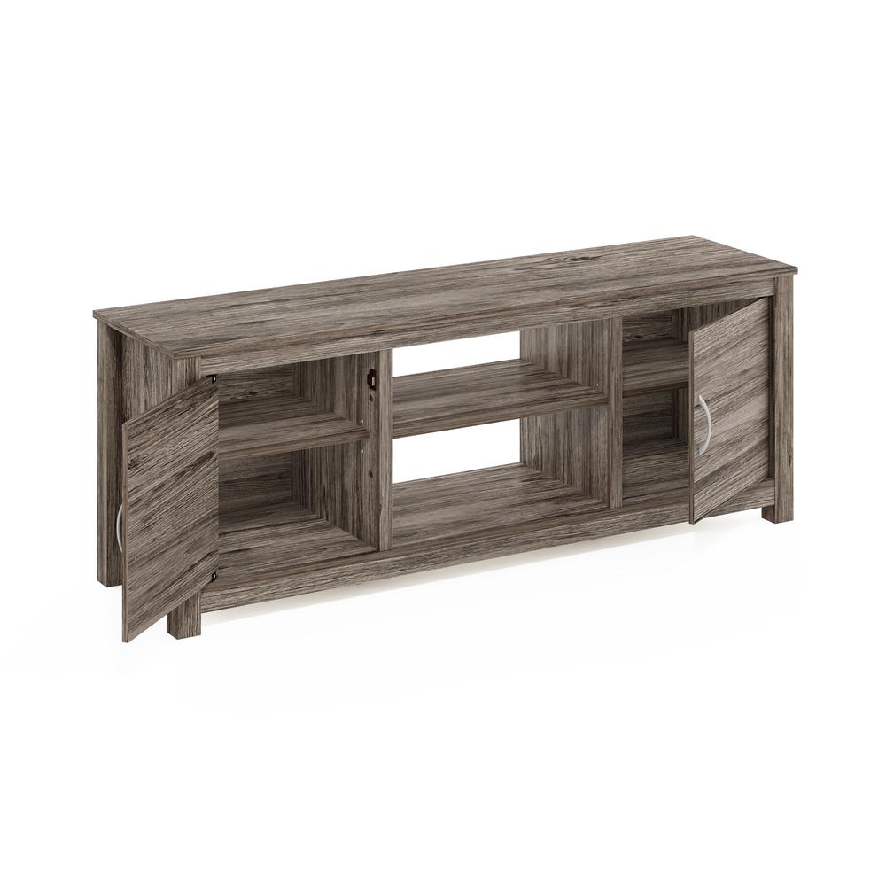 Furinno Classic TV Stand with Storage for TV up to 65 Inch, Rustic Oak. Picture 4