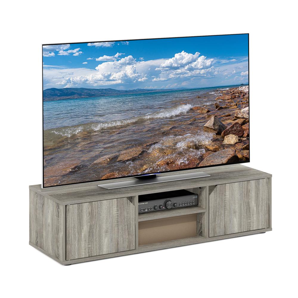 Furinno Classic TV Stand for TV up to 55 Inch, French Oak. Picture 5