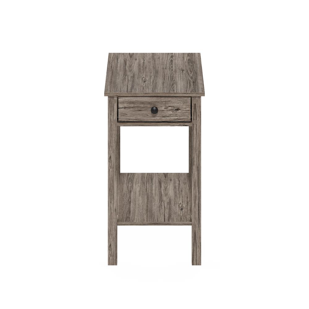 Furinno Classic Rectangular Side Table with Drawer, Rustic Oak. Picture 3