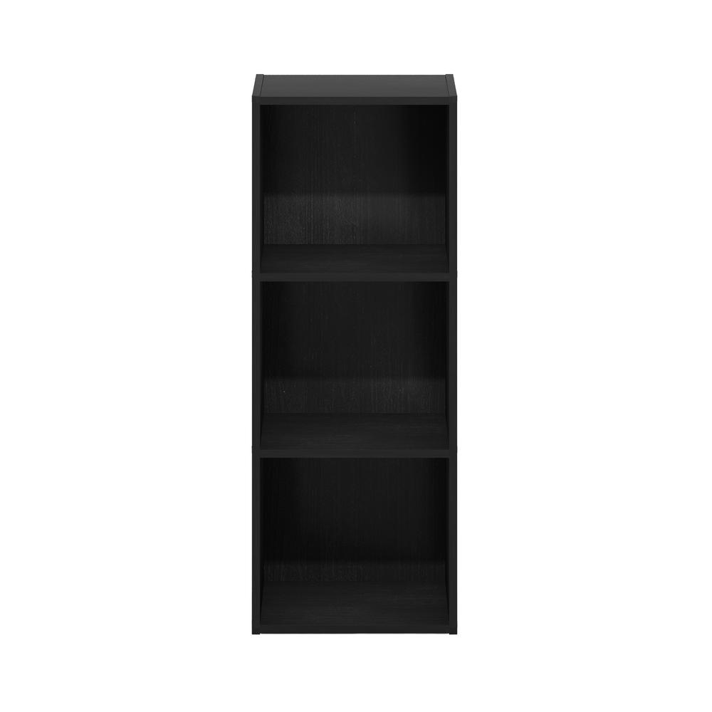 Furinno Pasir 3-Tier No Tool Assembly Open Shelf Bookcase, Blackwood. Picture 3