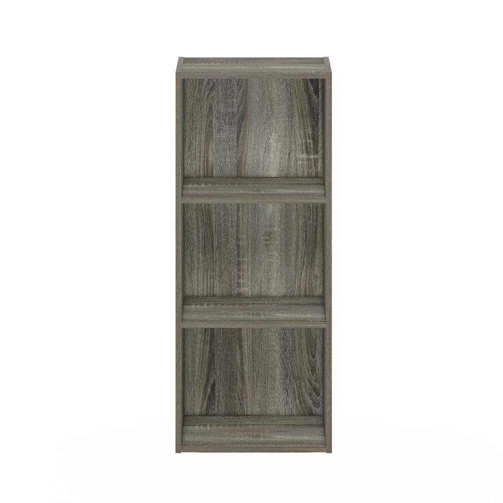 Furinno Pasir 3-Tier No Tool Assembly Open Shelf Bookcase, French Oak. Picture 3