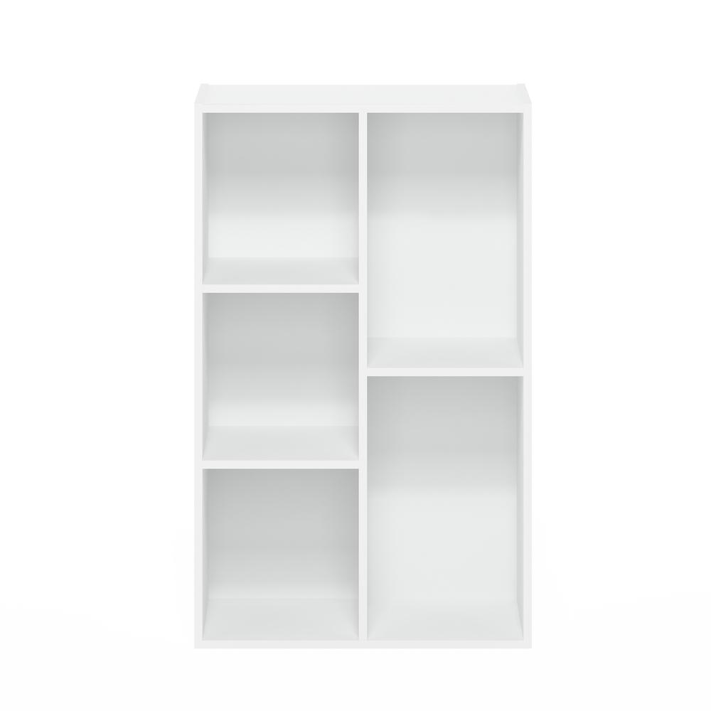 Furinno Luder 5-Cube No Tool Assembly Open Shelf, White. Picture 3