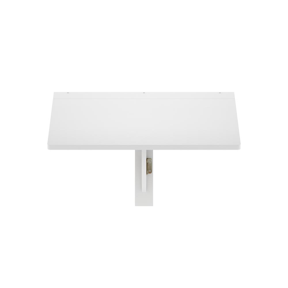 Furinno Hermite Wall Mounting Folding Table, White. Picture 2
