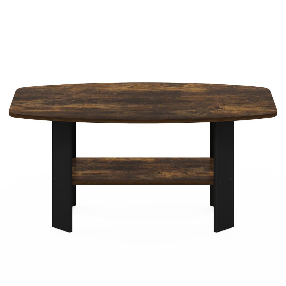 Furinno Simple Design Coffee Table, Amber Pine/Black. Picture 3