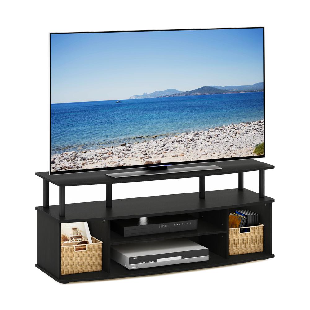 Furinno JAYA Large Entertainment Center Hold up to 55-IN TV, Blackwood. Picture 4