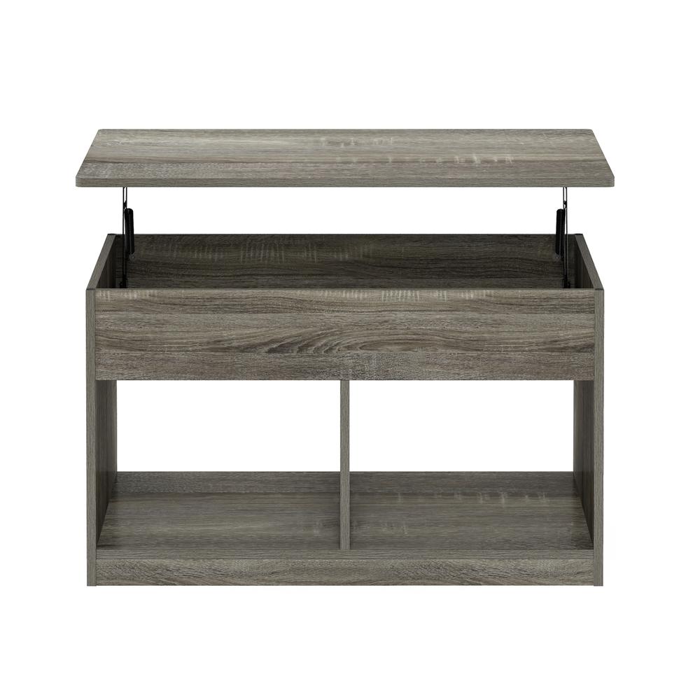 Furinno Jensen Lift Top Coffee Table, French Oak Grey. Picture 5