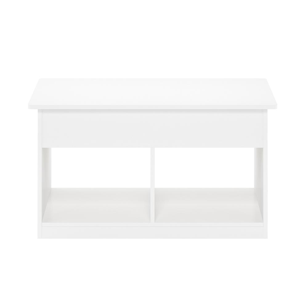 Furinno Jensen Lift Top Coffee Table, Solid White. Picture 3