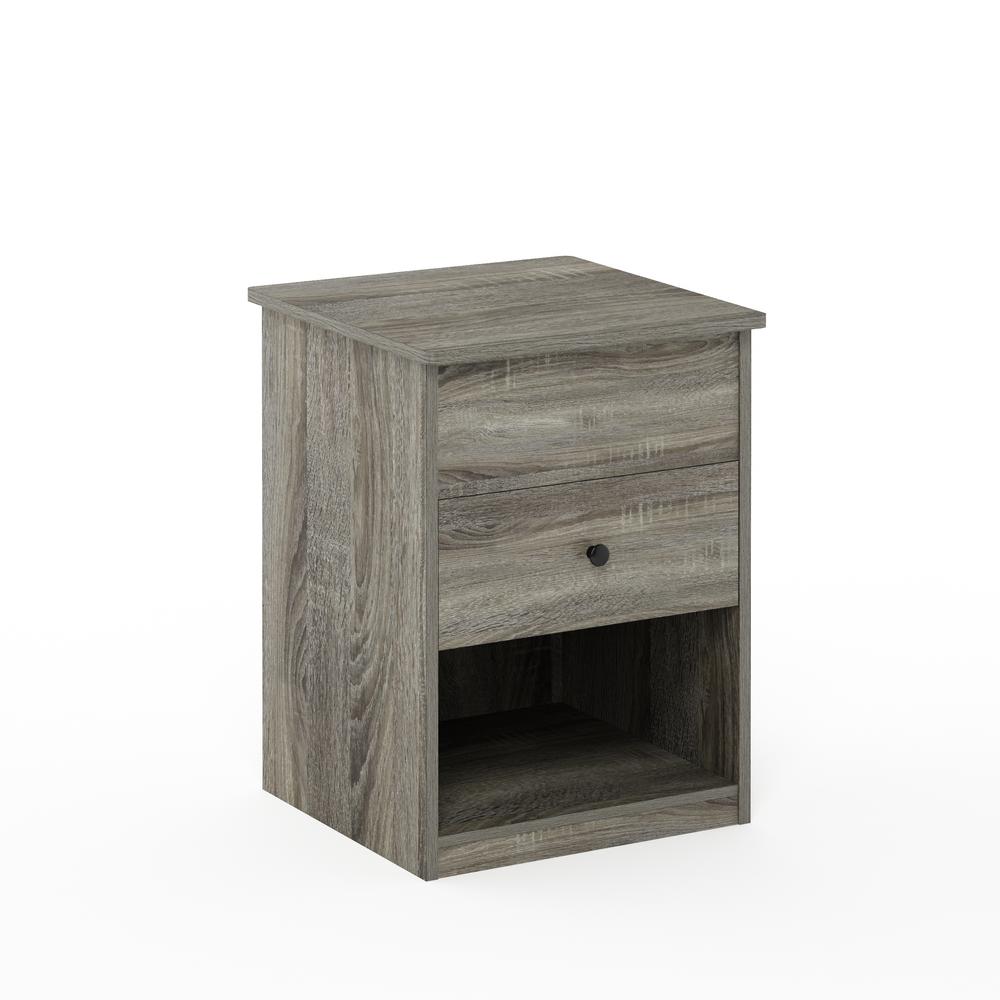 Furinno Jensen Lift Top Nightstand, French Oak Grey. Picture 1