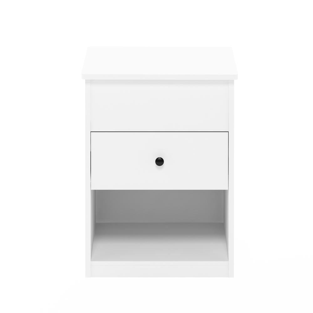 Furinno Jensen Lift Top Nightstand, Solid White. Picture 3