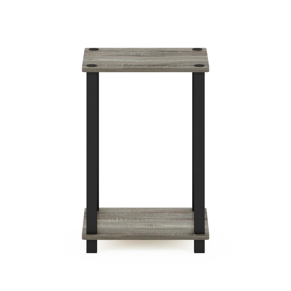 Furinno Simplistic End Table, Small, French Oak/Black. Picture 3
