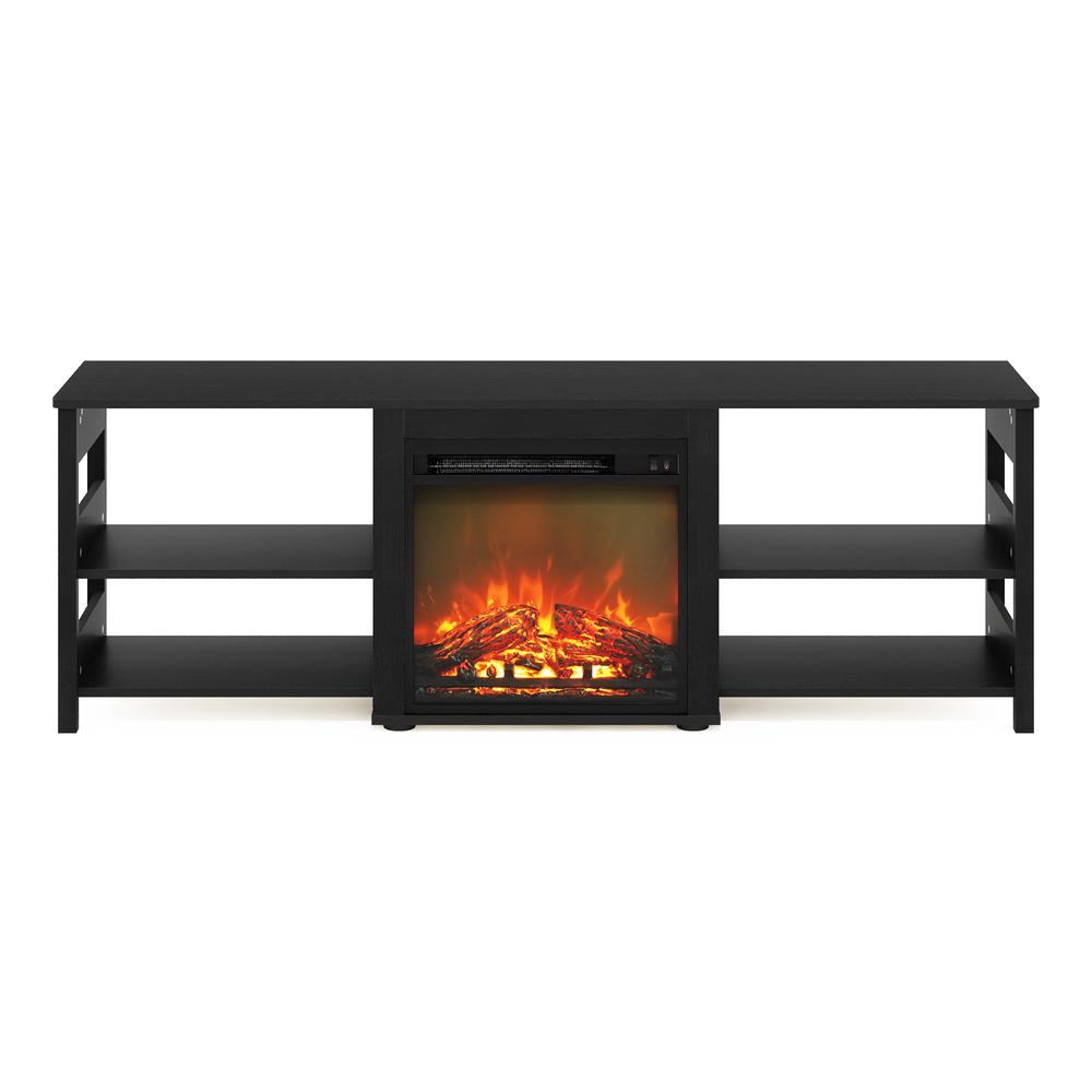 Furinno Classic 70 Inch TV Stand with Fireplace- Americano. Picture 3