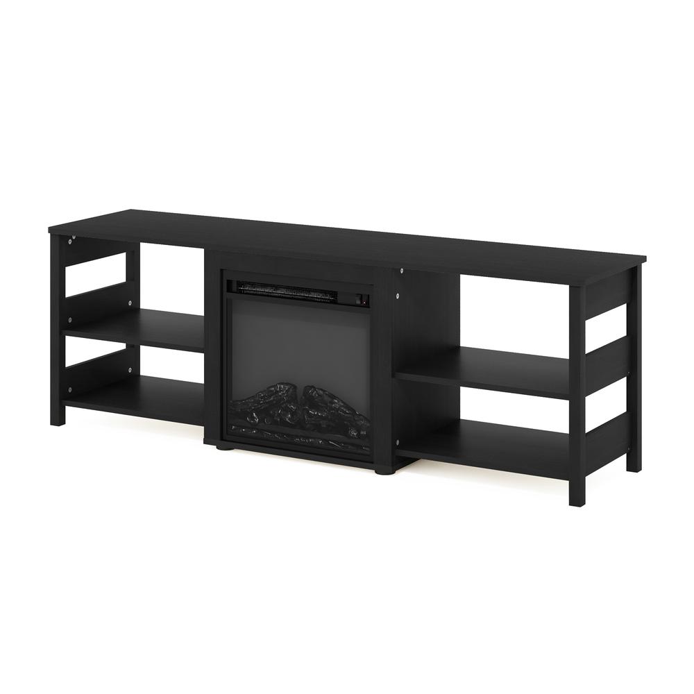 Furinno Classic 70 Inch TV Stand with Fireplace- Americano. Picture 4