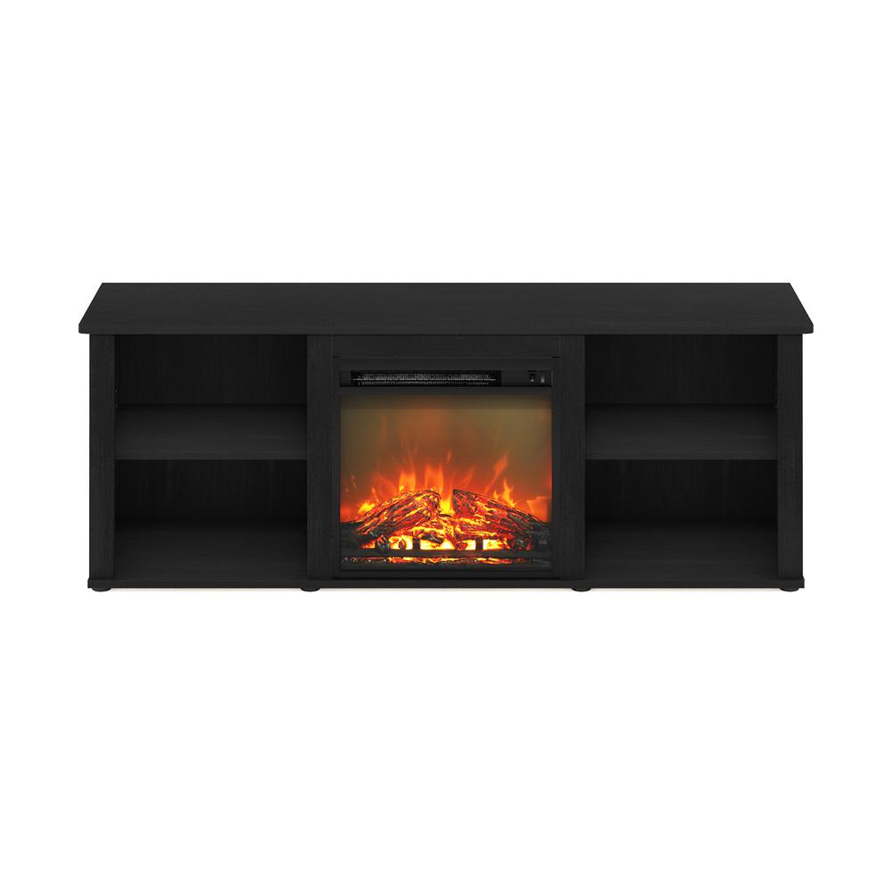 Furinno Classic 60 Inch TV Stand with Fireplace, Americano. Picture 3