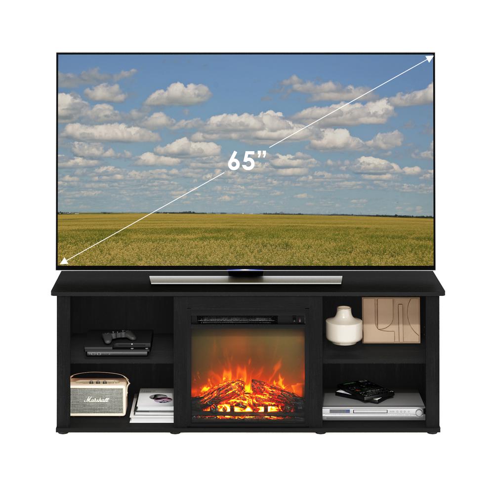 Furinno Classic 60 Inch TV Stand with Fireplace, Americano. Picture 5