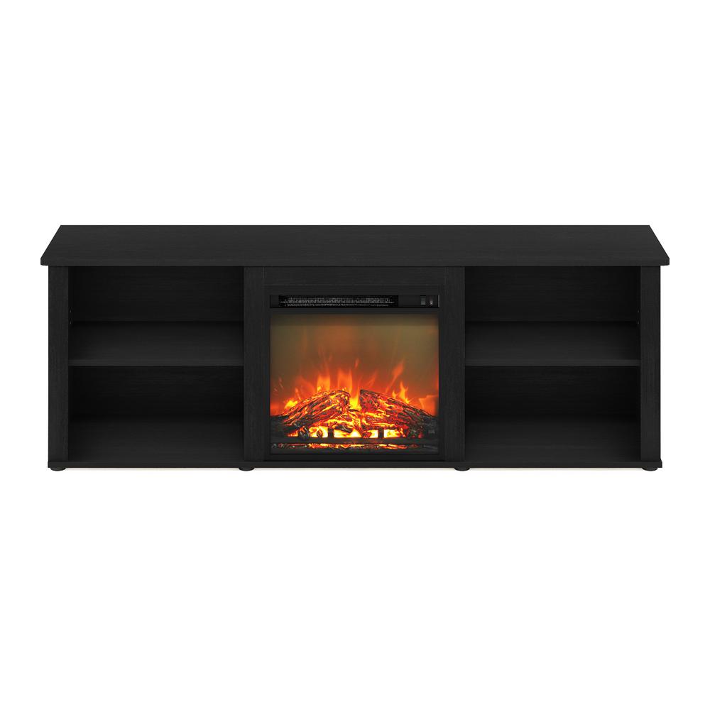 Furinno Classic 70 Inch TV Stand with Fireplace, Americano. Picture 3