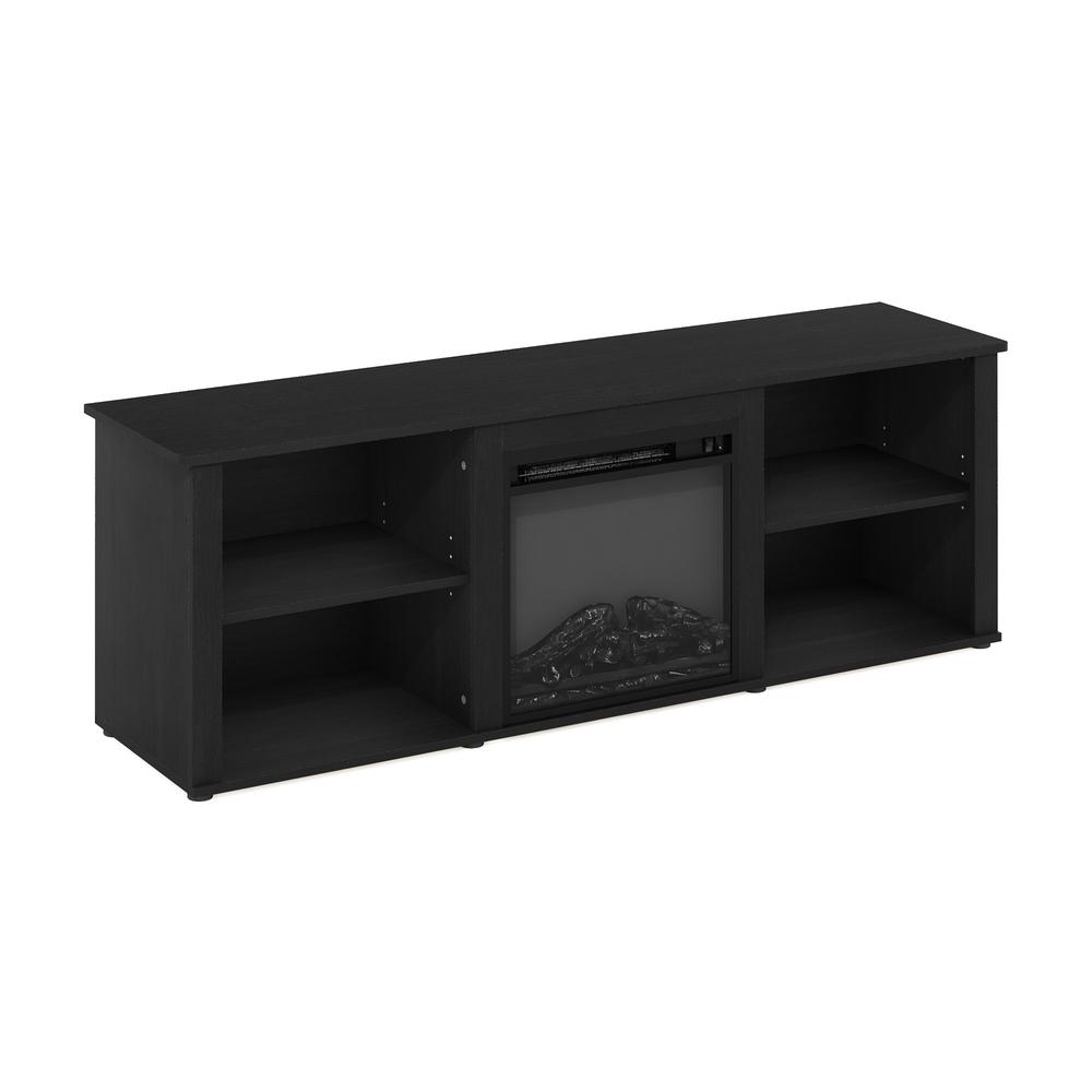 Furinno Classic 70 Inch TV Stand with Fireplace, Americano. Picture 4