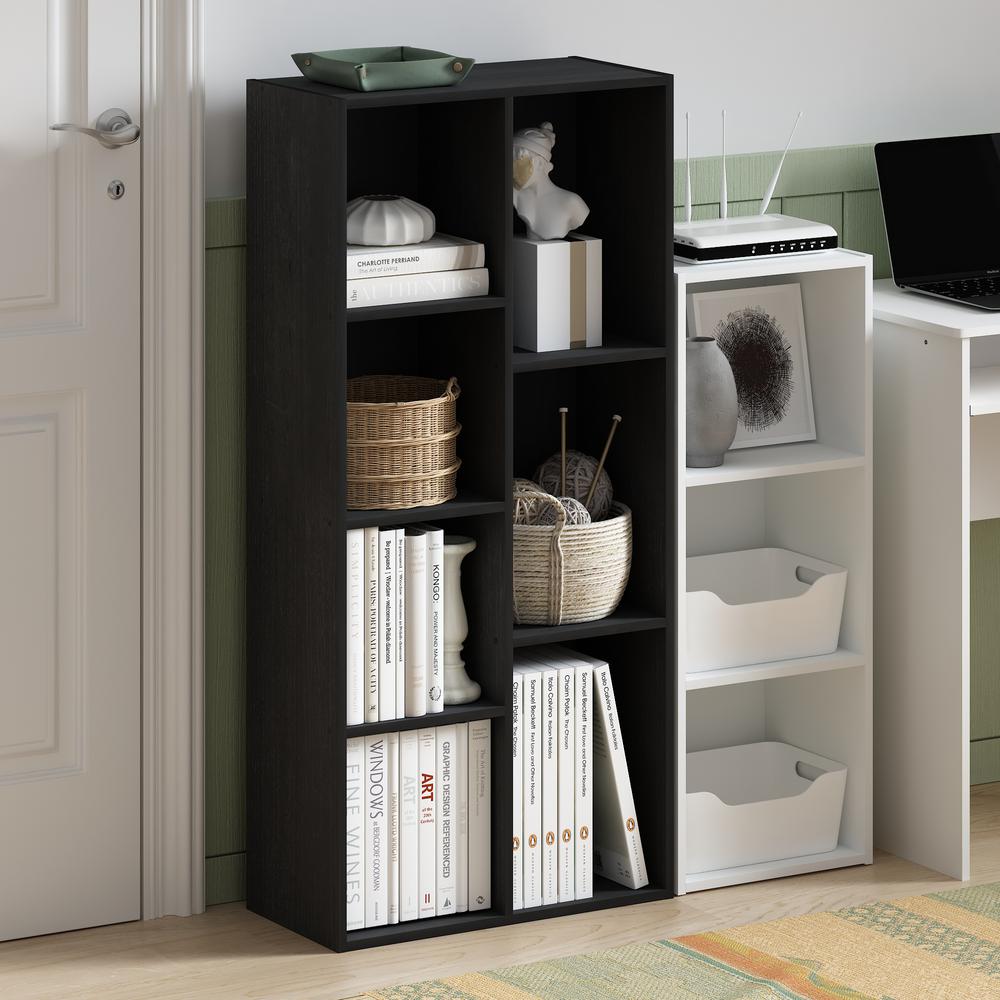 Furinno Luder 7-Cube Reversible Open Shelf, Blackwood. Picture 2